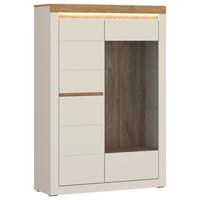 Vitrina Naxxar - kašmir/boja hrasta, Trendi, staklo/pločasti materijal (104,2/156,3/39,6cm) - Modern Living