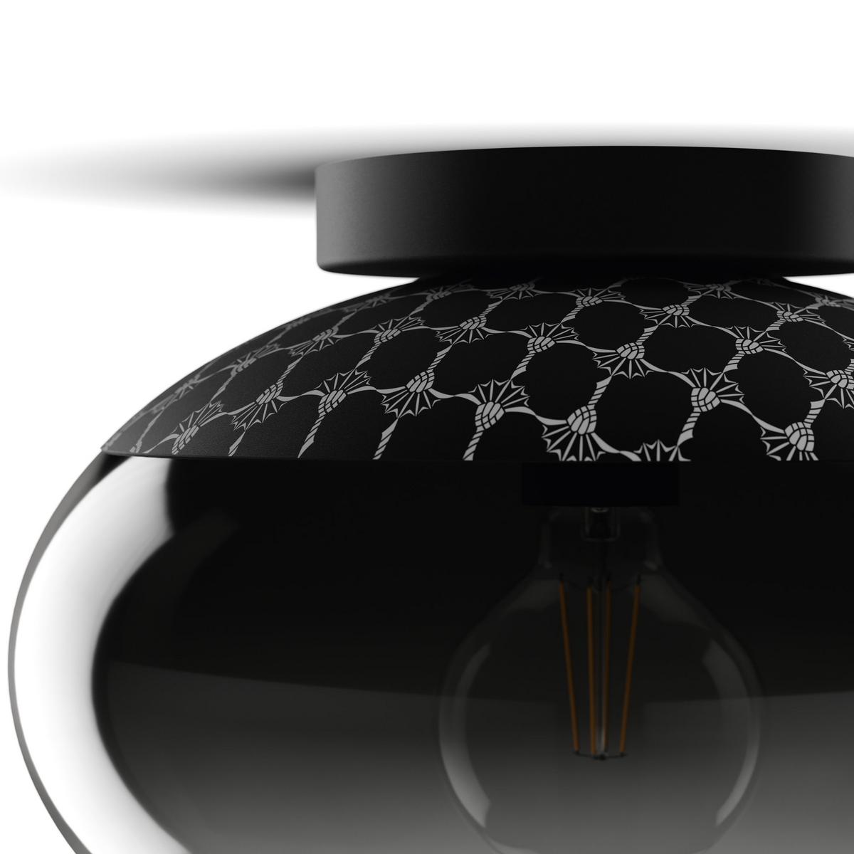 LAMPA SUFITOWA 34225* CURVE LIGHTS JOOP! - czarny/przezroczysty, Lifestyle, metal/szkło (28/24,5cm) - Joop!