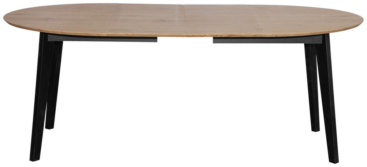 STÓŁ DO JADALNI PABLO AZ - kolor dębowy/czarny, Konventionell, materiał drewnopochodny/drewno (120-200/120/74cm) - MID.YOU