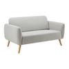 2-SITS SOFFA PIA - ljusgrå/naturfärgad, Modern, trä/textil (146/76/75cm) - Bessagi Home