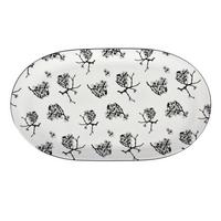 Servierplatte Shiva in Schwarz/Weiß ca. Ø 37,5cm - Schwarz/Weiß, LIFESTYLE, Keramik (37,5cm) - Premium Living