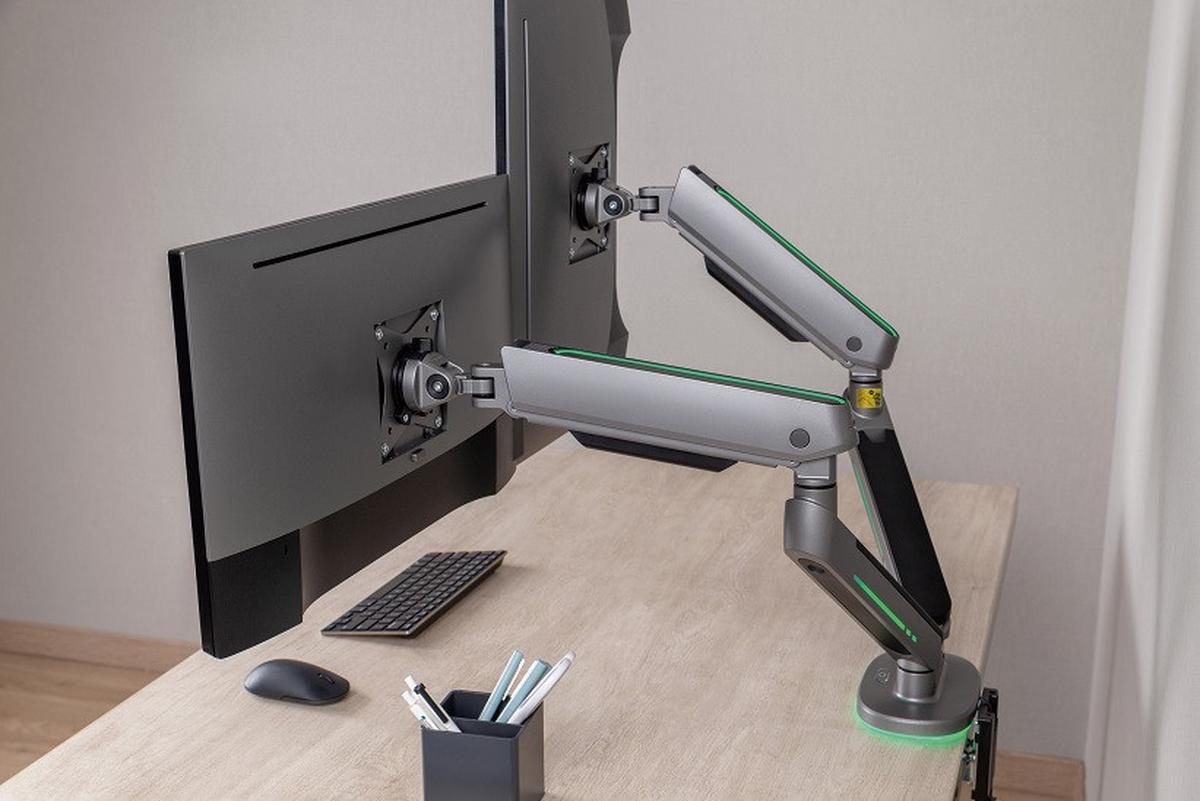 UCHWYT DO MONITORA COLIN 2 RBG - ciemnoszary, Design, tworzywo sztuczne/metal (105/62,2/15,2cm) - Boxxx