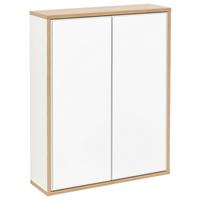 Spiegelschrank "Finn" , weiß, eiche - MODERN, Glas/Holzwerkstoff (60/75/20,1cm) - MID.YOU