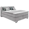 Boxspringbett Tabea Hellgrau ca. 180x200cm - Hellgrau/Alufarben, KONVENTIONELL, Karton/Naturmaterialien (180/200cm) - Mömax