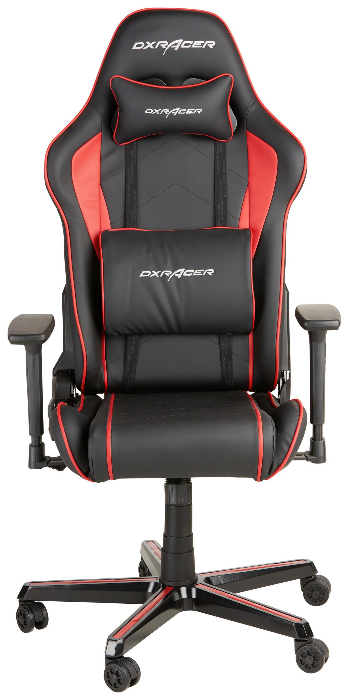 Gaming Stol Dx Racer P08, Črna, Rdeča - rdeča/črna, Moderno, kovina/tekstil (64/123/64cm) - Mömax