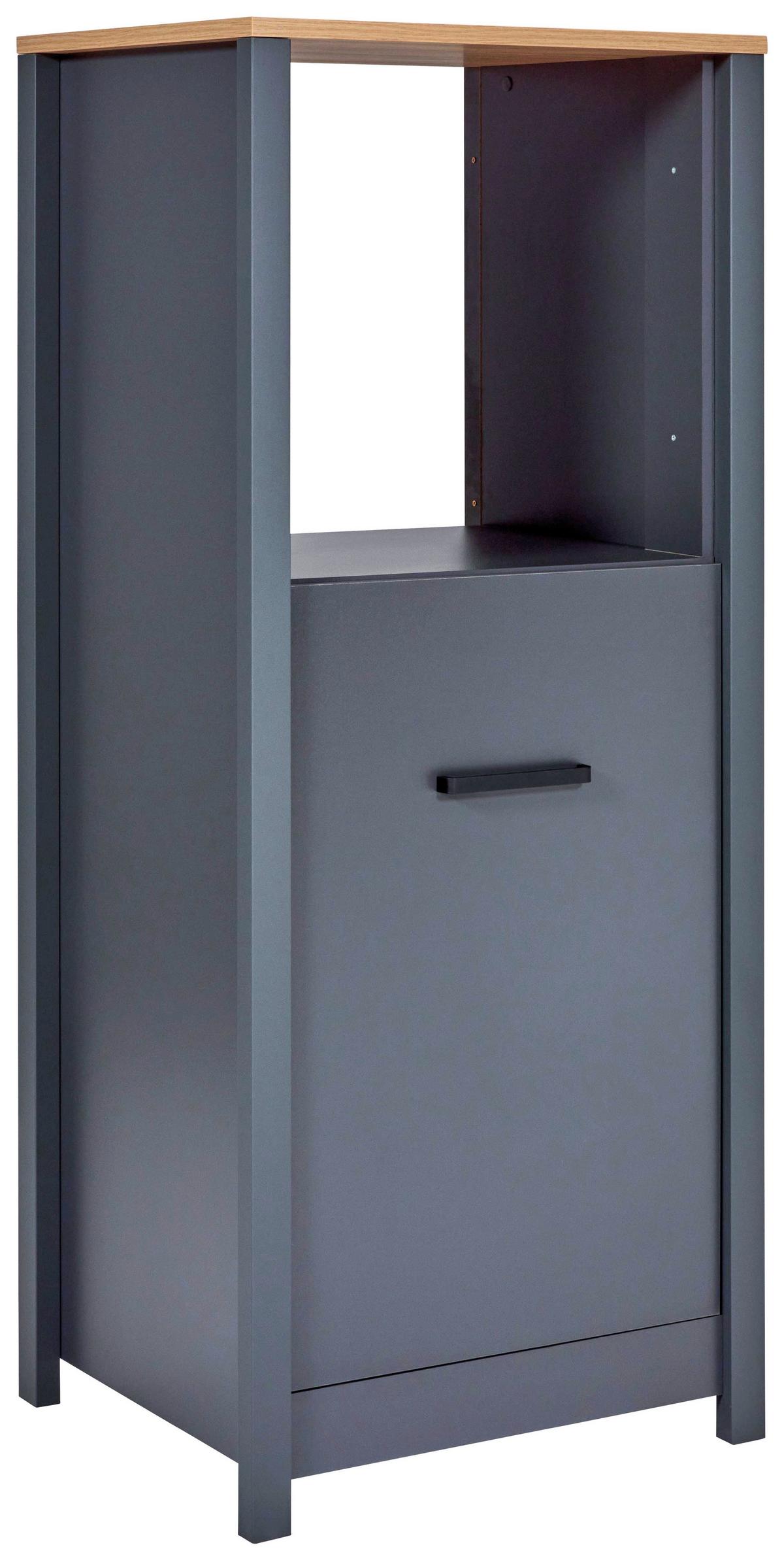 Geräteumbauschrank Venet Anthrazit/Artisan Eiche - Anthrazit/Schwarz, MODERN, Holzwerkstoff/Metall (70/167/60cm) - Mömax