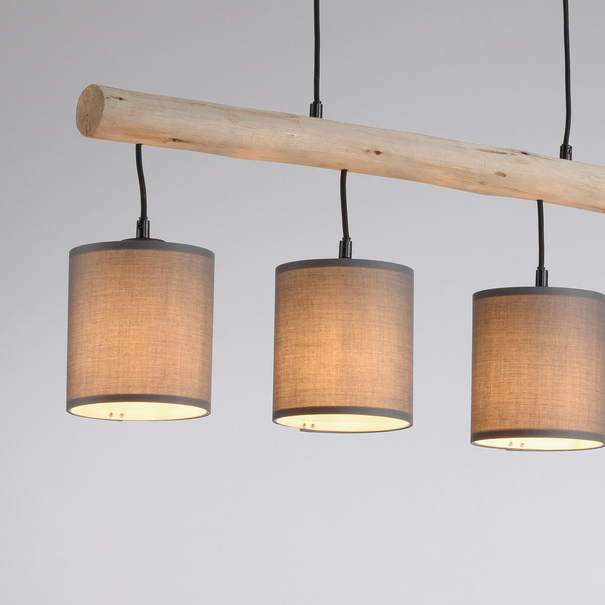 LAMPA ZWIESZANA 15783-29 TRIBU - czarny/taupe, Natur, tworzywo sztuczne/metal (82,5/13,5/60-120cm) - Just Light