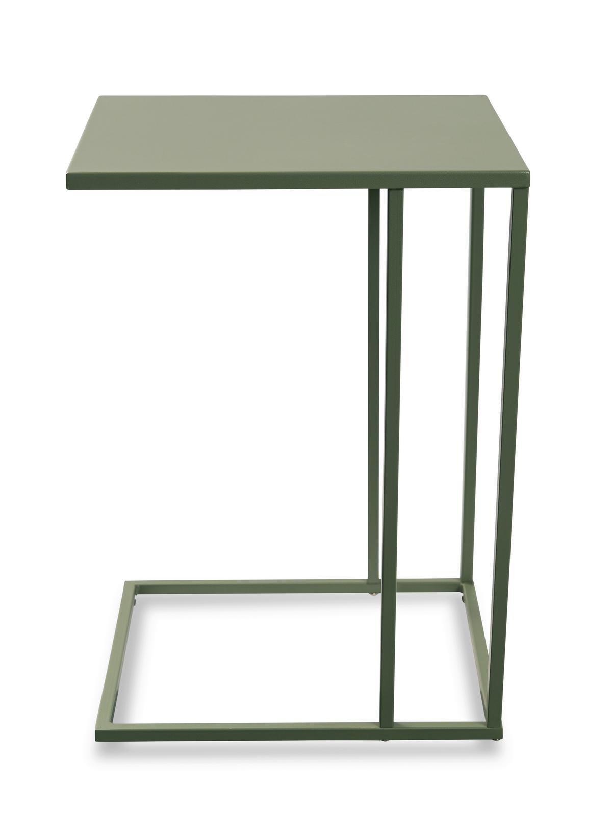 STOLIK BOCZNY TIMUR 1 - szałwiowy, Basics, metal (43/38/62cm) - Xora