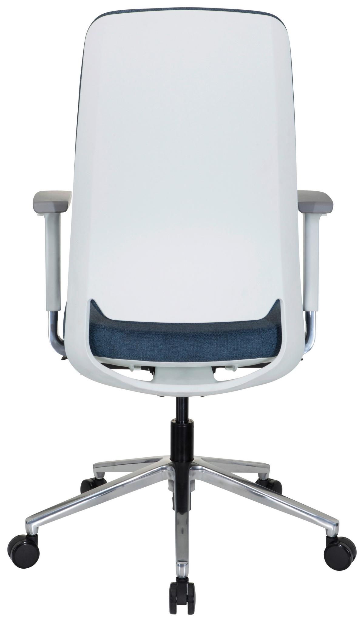 Pisarniški Stol Chiaro T4 White, Modra - modra/bela, Moderno, kovina/umetna masa (56/131/67cm) - MID.YOU