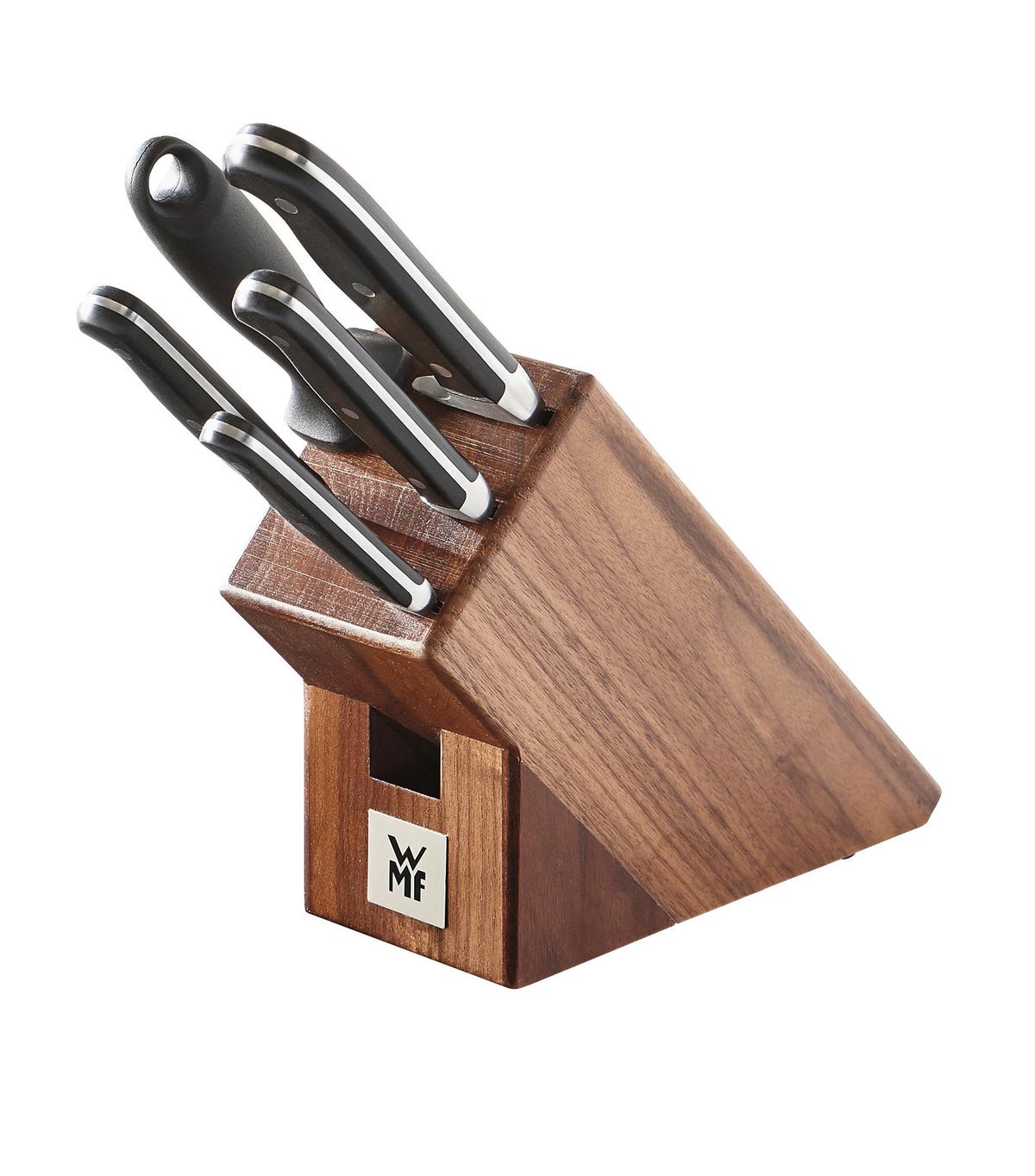 BLOK NA NOŻE 1892179992 WMF - kolor stalowy/brązowy, Basics, metal/drewno (36/19,5/14,5cm) - WMF