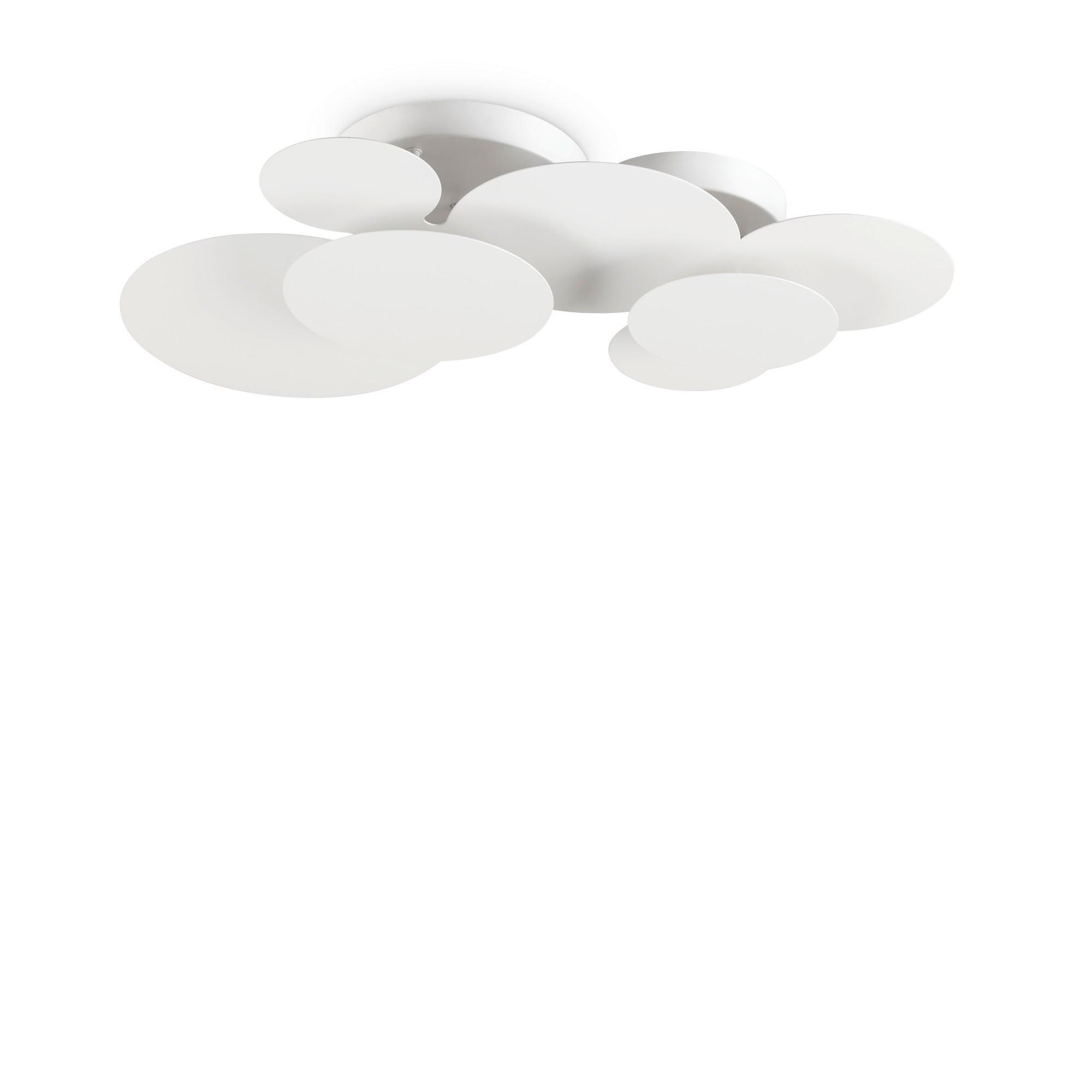 LED-Deckenleuchte Cloud Weiß max. 46 Watt - Weiß, Design, Metall (74/47/13cm) - Ideal Lux