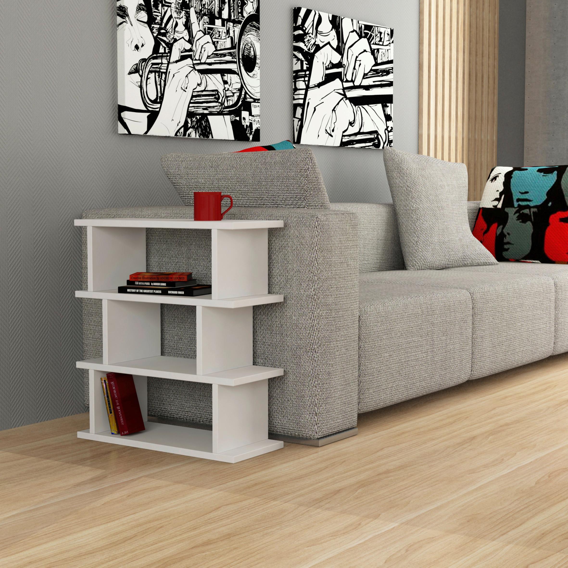 BEISTELLTISCH TOTEM BEISTELLTISCH - Weiss, Design, Holzwerkstoff (54/22/60cm) - Livetastic