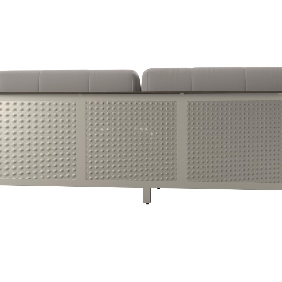 ENSEMBLE LOUNGE MARA - Weiss/Dunkelgrau, Modern, Kunststoff/Textil (269/269cm) - Bessagi Garden