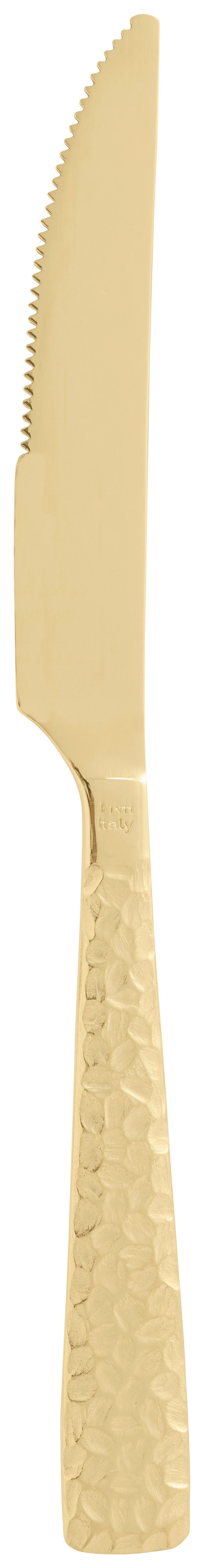 Messer in Gold - Goldfarben, MODERN, Metall (22cm)