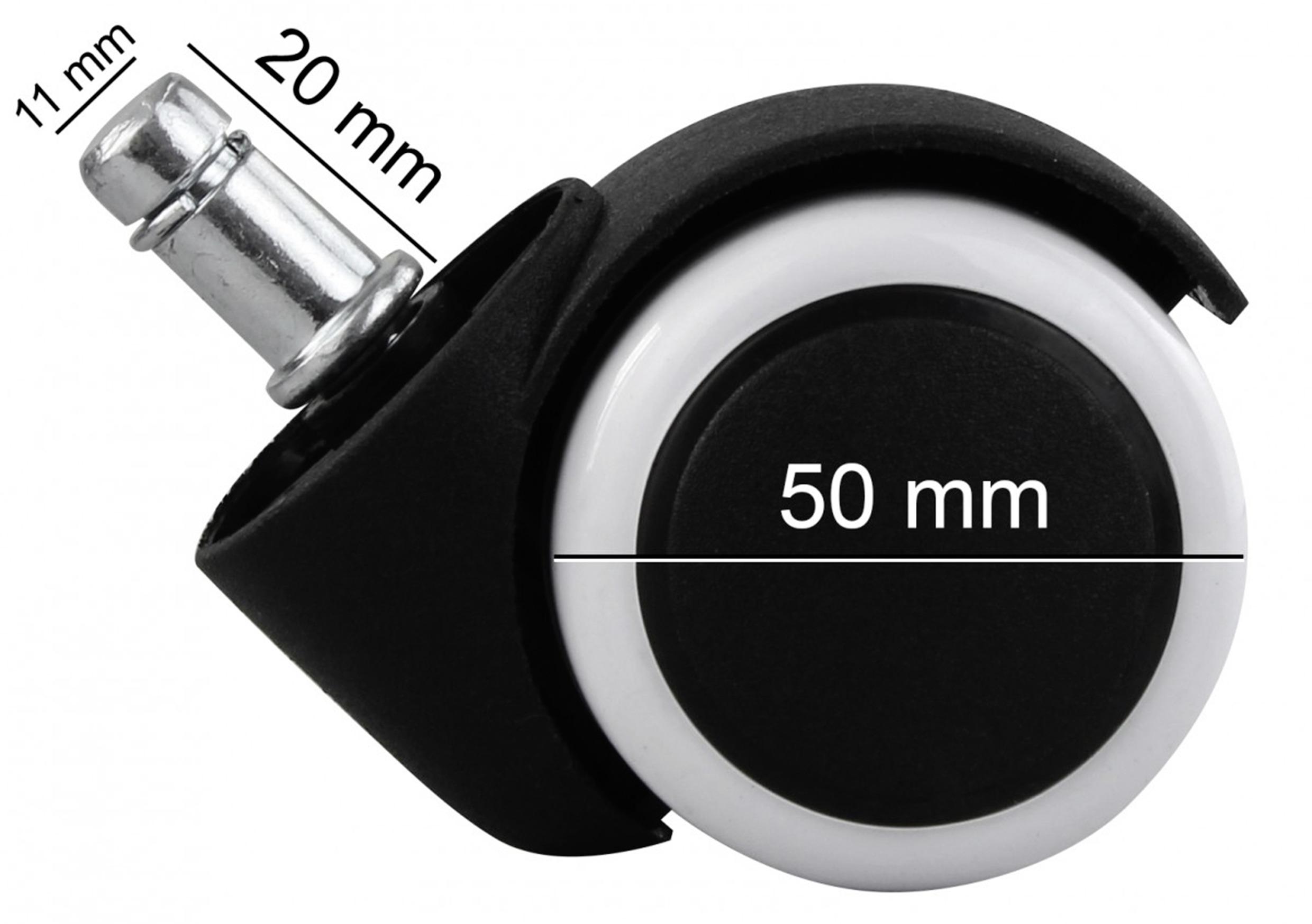 Kolesce Za Vrtljivi Stol Spm1.913 - bela, Basics, umetna masa (5cm) - MID.YOU