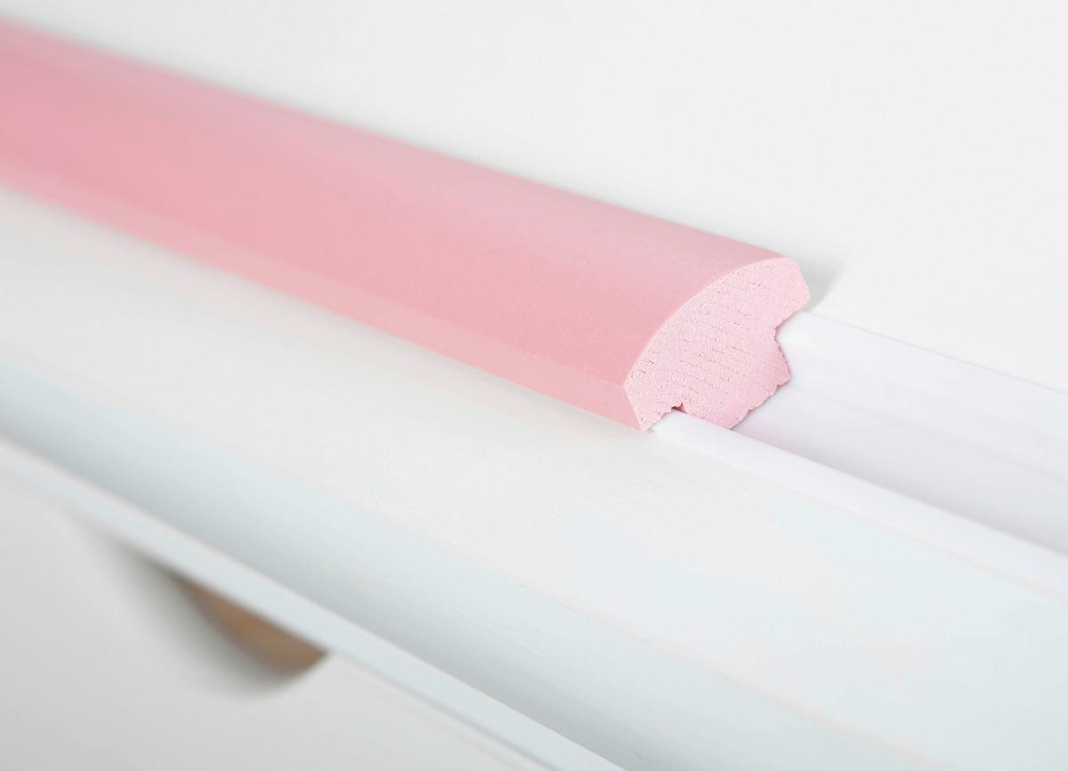 Jugendschreibtisch Baru Weiß/Rosa/Blau - Blau/Rosa, Basics, Holz/Holzwerkstoff (109/55/63-96cm) - MID.YOU