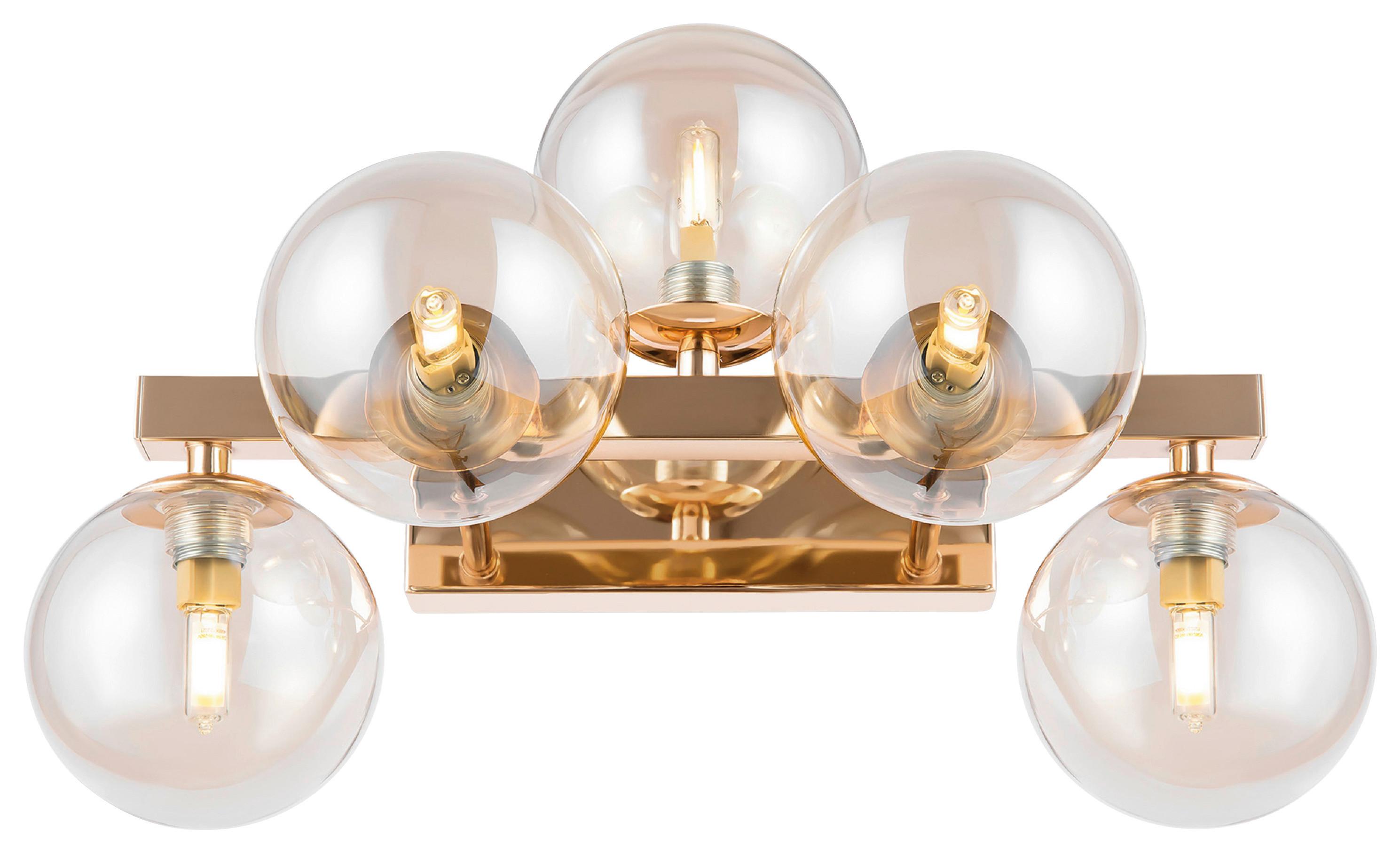 Wandleuchte Dallas Goldfarben max. 28 Watt - Goldfarben, Trend, Glas/Metall (23/24/38cm) - MAYTONI