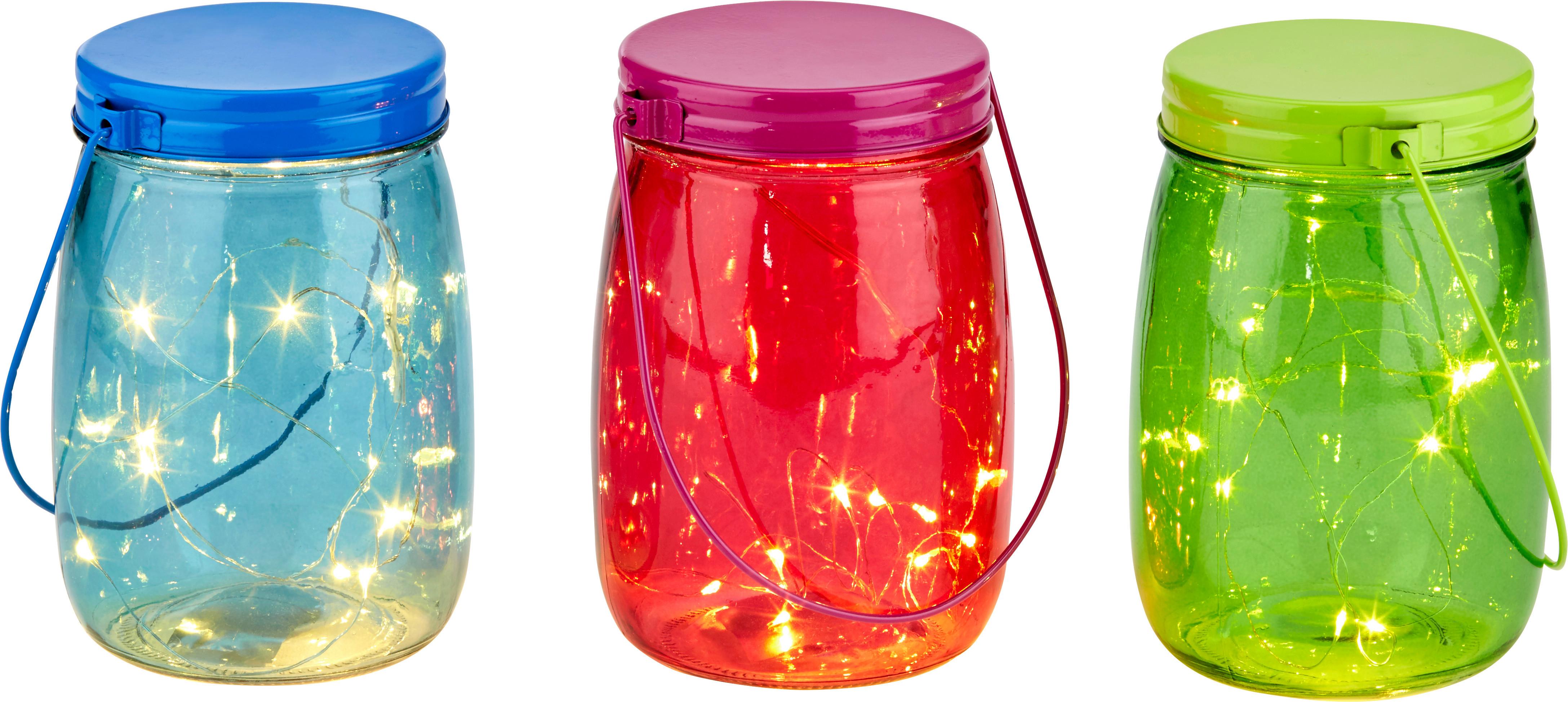 Led Dekorvilágítás Dotty - pink/türkiz, Üveg (11/15cm)