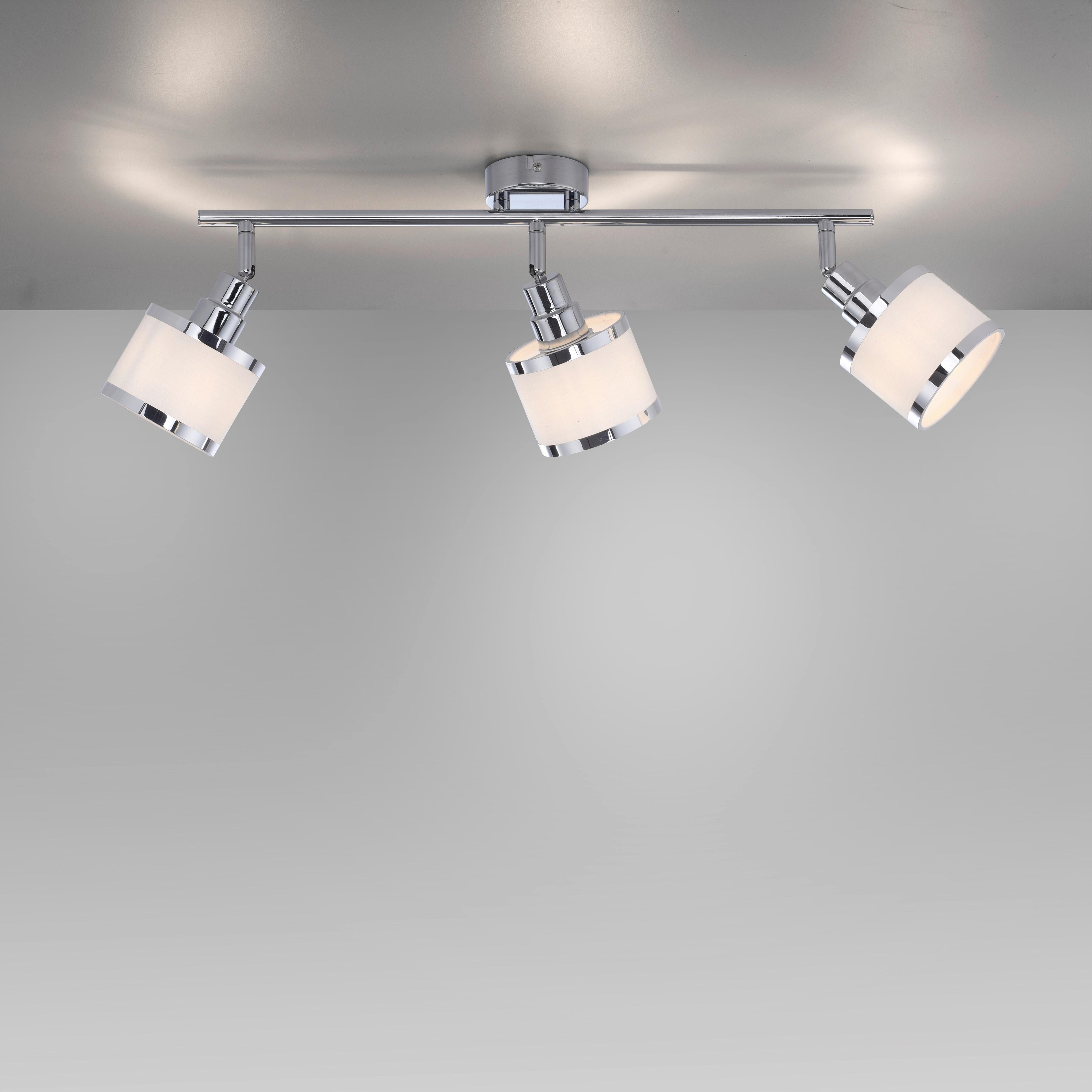 LED-Deckenleuchte Accor in Chromfarben max. 25 Watt - Chromfarben, MODERN, Kunststoff/Metall (69/29/13-22cm)