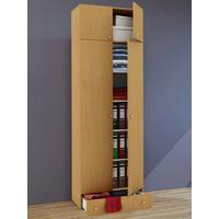 Večnamenska Omara Vandol I, Bukev - srebrne barve/barve bukve, Moderno, umetna masa/leseni material (70/238/39cm) - MID.YOU