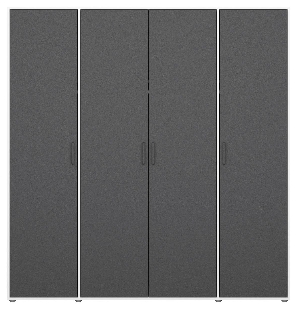 DULAP  USI ROTATIVE VOYAGER - alb/gri, Modern, material pe bază de lemn (187/194/53cm) - Modern Living