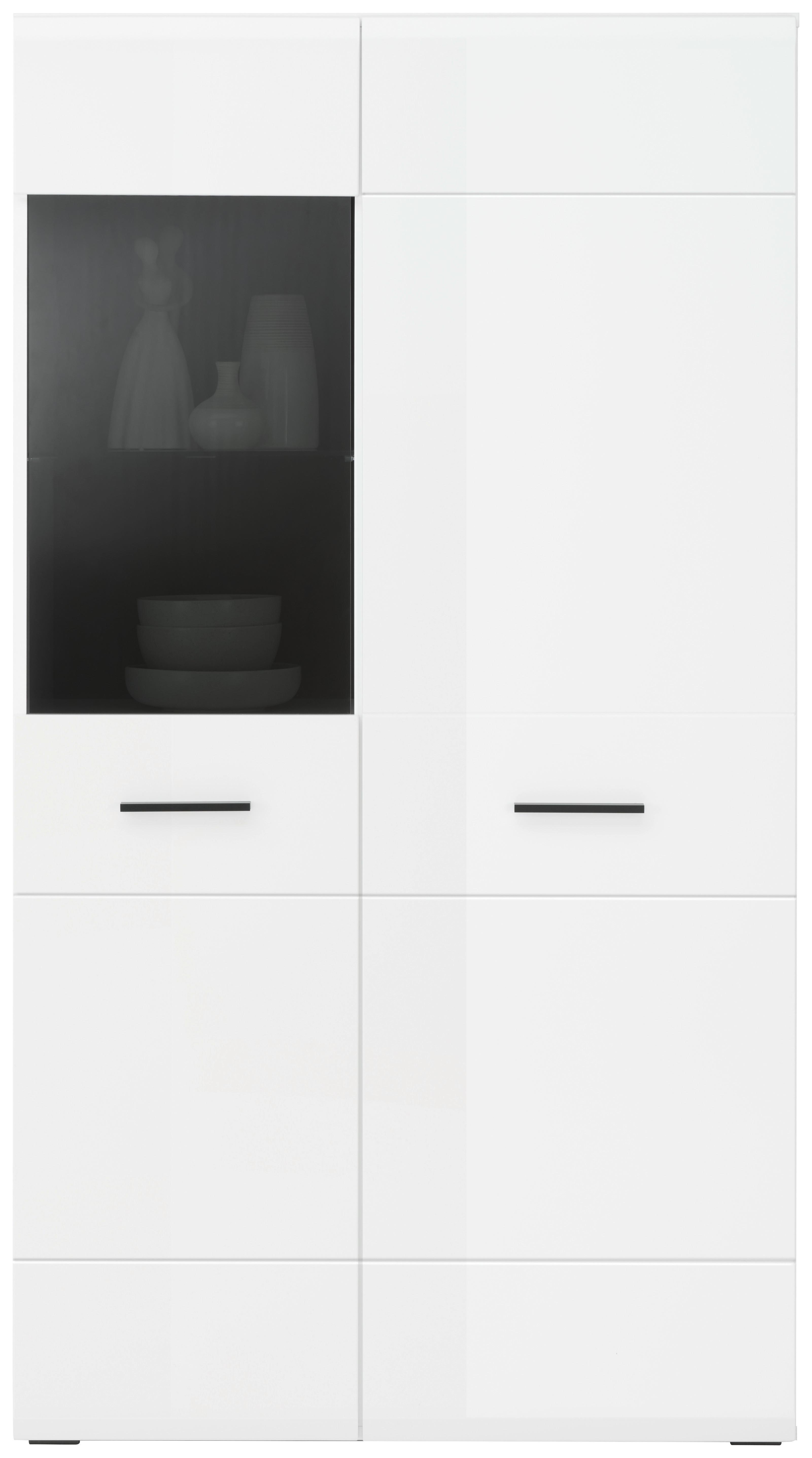 Vitrina Avanti, Antracit, Bela - bela/antracit, Moderno, umetna masa/steklo (90/164/41cm) - Hom`in