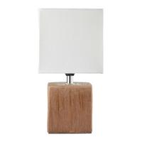 Tischleuchte Wanda Max. 25 Watt - Dunkelbraun/Beige, Modern, Keramik/Textil (15,5/28,5cm) - Mömax