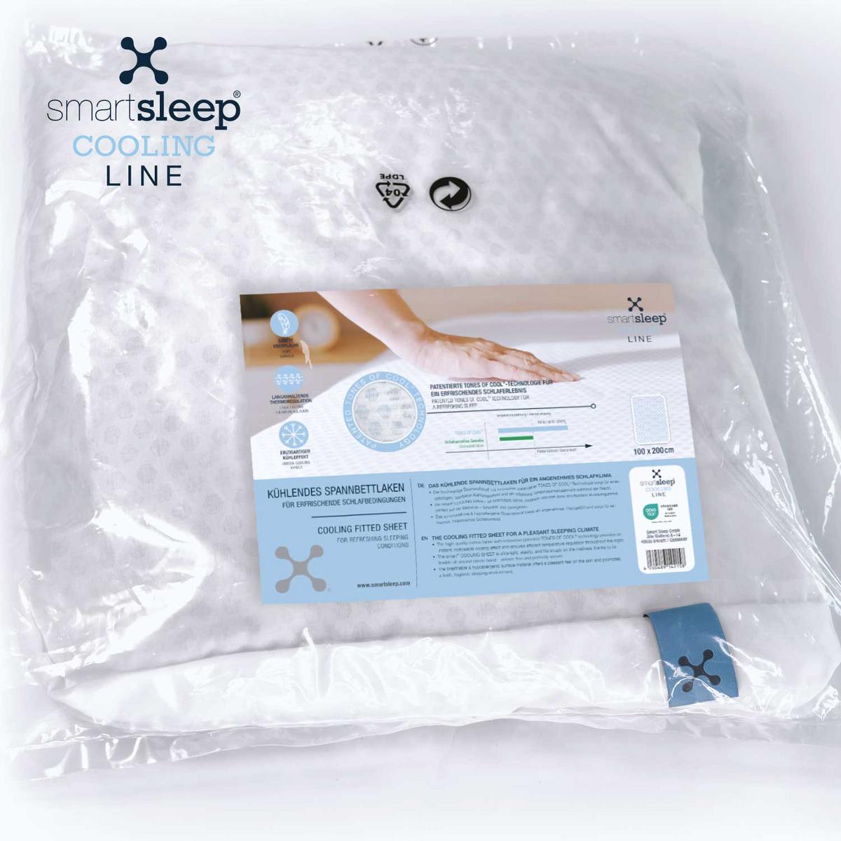 PRZEŚCIERADŁO Z GUMKĄ 1040010 - biały, Basics, tkanina (100/200cm) - Smartsleep