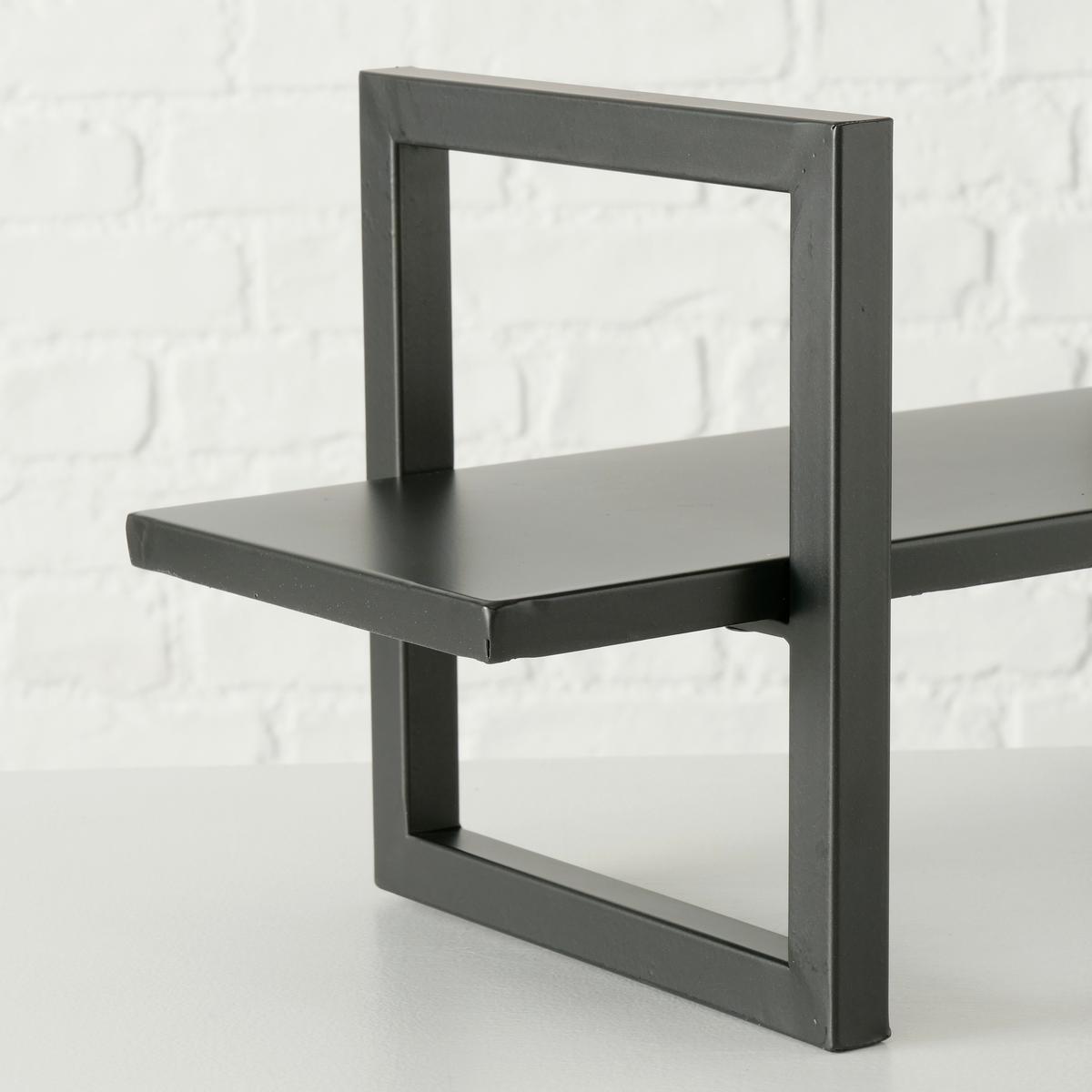 Dekotablett Quanto Aus Eisen In Schwarz - Schwarz, Lifestyle, Metall (50/25/23cm)