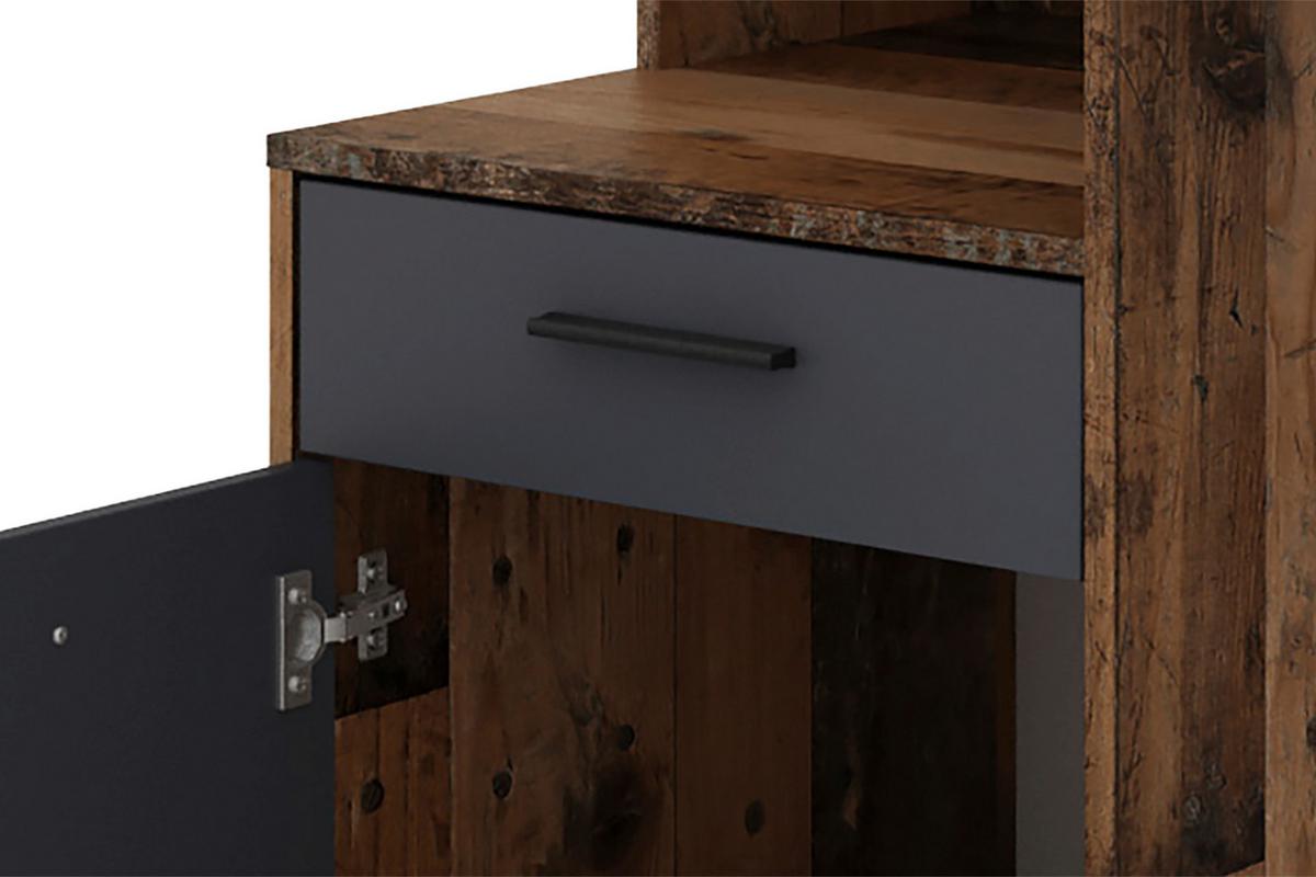 SCHREIBTISCH LOUIS - Alteiche/Anthrazit, MODERN, Holzwerkstoff/Kunststoff (140/55/89cm) - MID.YOU