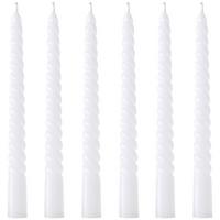 Stabkerze Twisto II in Weiß, 6-teilig - Weiß, MODERN (2/20cm) - Modern Living
