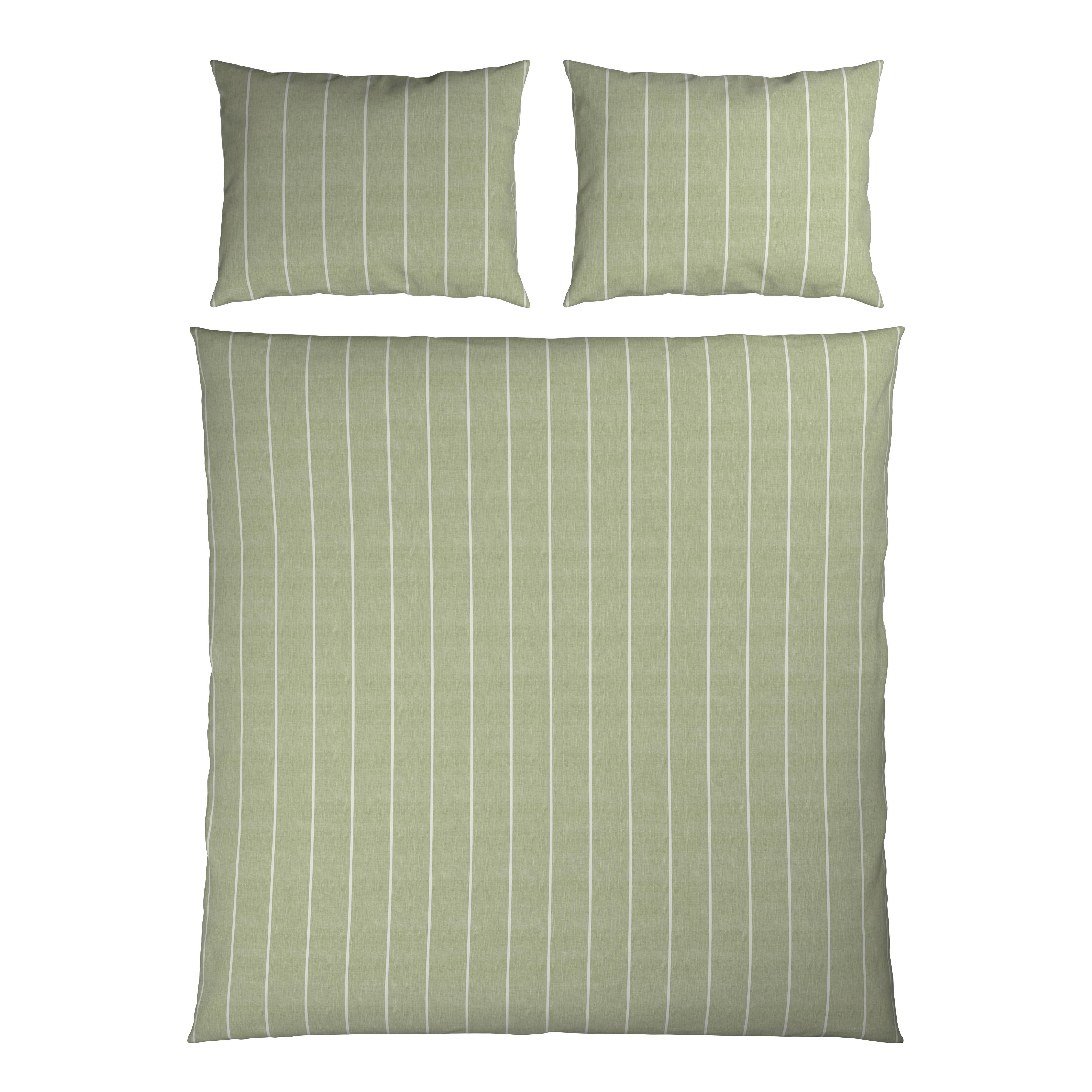 Lenjerie de pat Lyline cca. 2x50x70/200x200 cm - verde salvie, Modern, textil (200/220cm) - Mömax