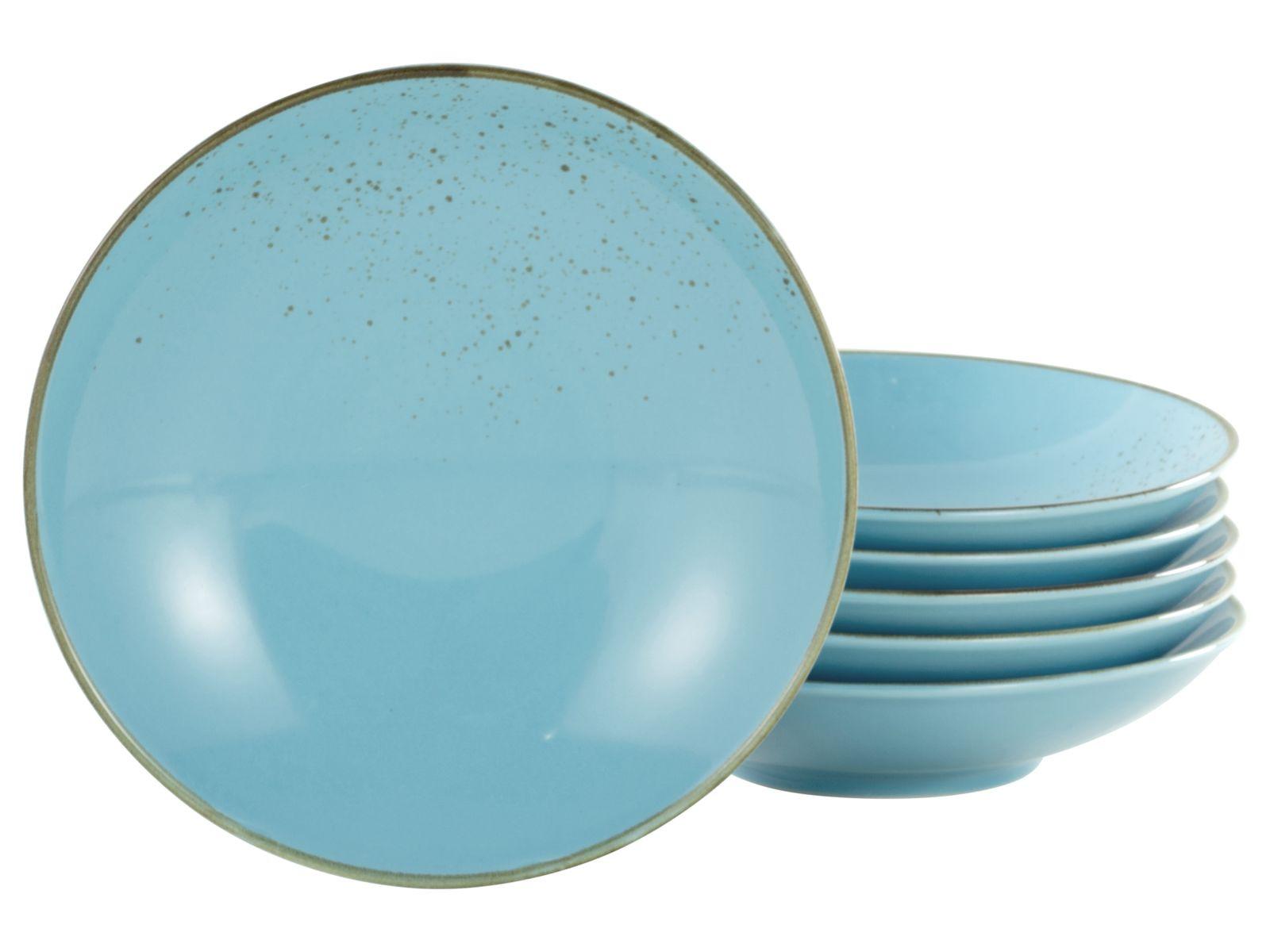 Set Globokih Krožnikov Blue, 6-Delni - svetlo modra, Trend, keramika (22cm) - Creatable