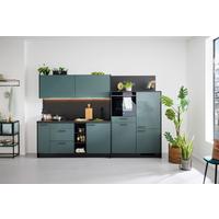 Bucatarie CLEAN - verde închis/negru, Modern, material pe bază de lemn (305cm) - Express-Kuechen