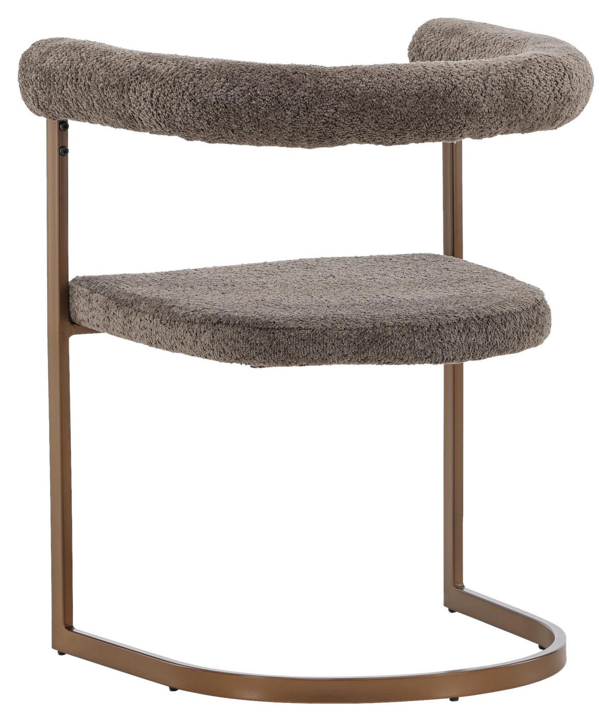 STUHL-SET MORNING - Braun/Grau, Design, Textil/Metall (65/75/54cm) - Livetastic