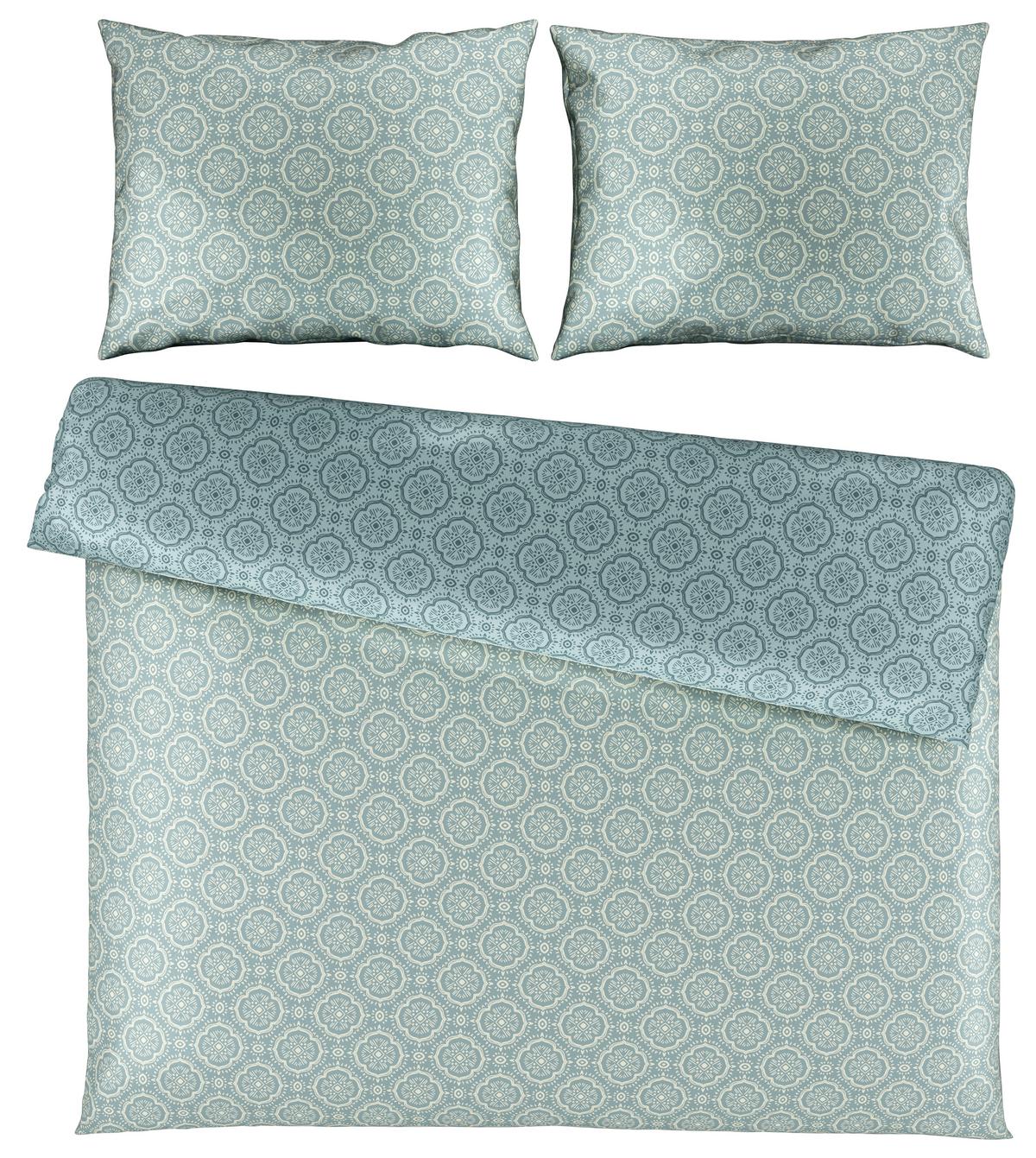 Posteljina Ethno 200x200/2x60x80cm - plava, Lifestyle, tekstil (200/200cm) - Mömax