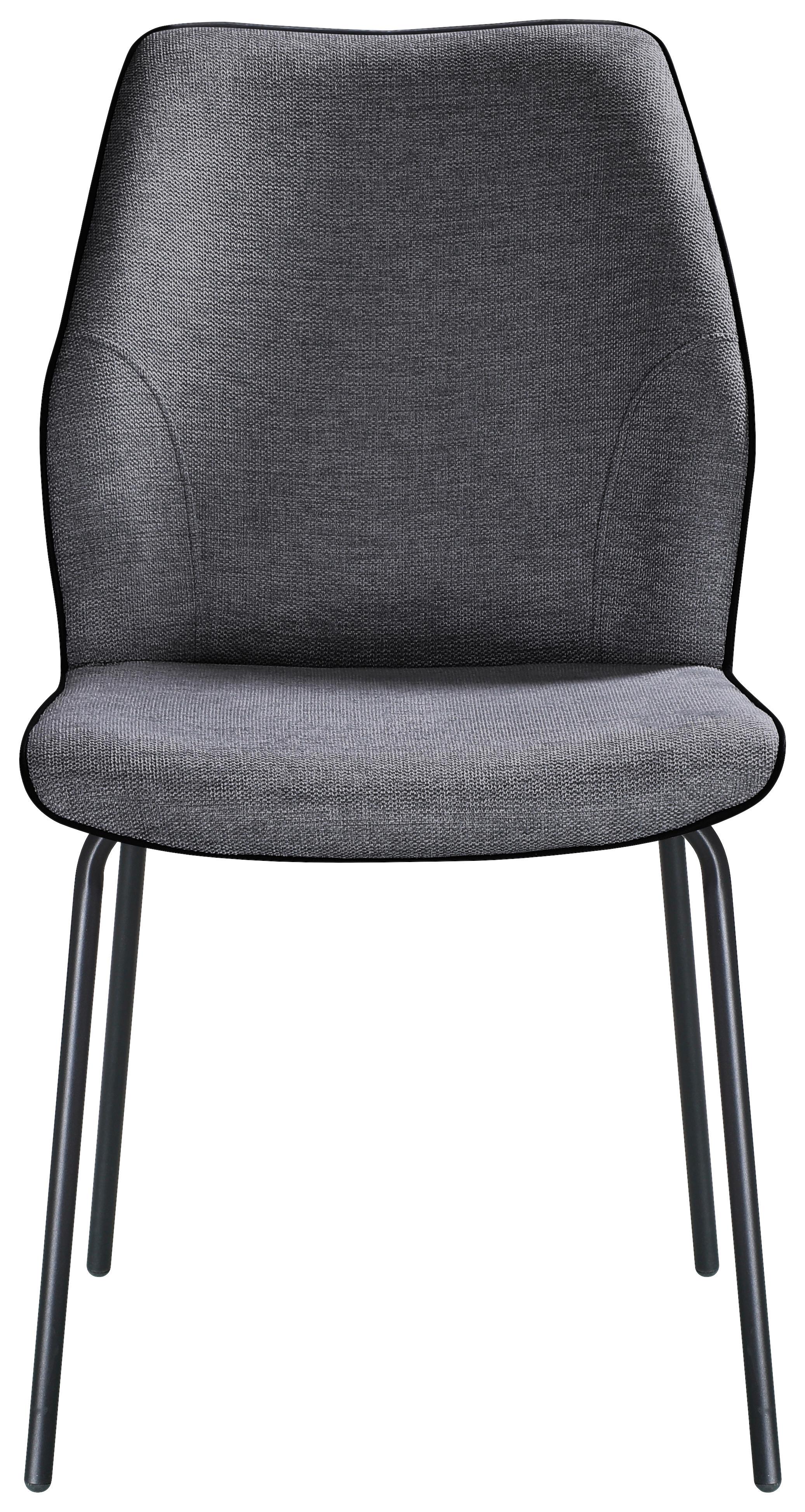 Stol Ella - črna/antracit, Moderno, kovina/tekstil (50/89/62cm) - Mömax