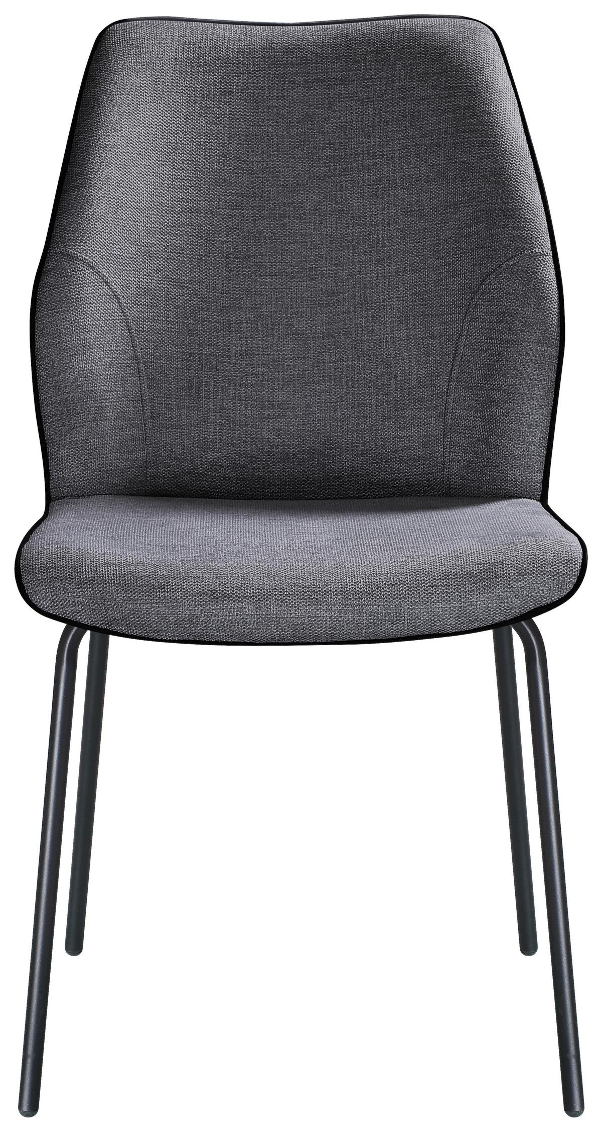 Stol Ella - črna/antracit, Moderno, kovina/tekstil (50/89/62cm) - Mömax
