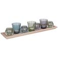 Teelichtschale Sandy Bunt - Multicolor, LIFESTYLE, Glas/Holz (50/8,5/12cm) - MÖMAX modern living