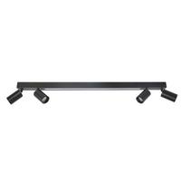 Led-deckenstrahler Lp-703/4c Perugia 4 - Schwarz, Konventionell, Metall (14.5/100/5.5cm)