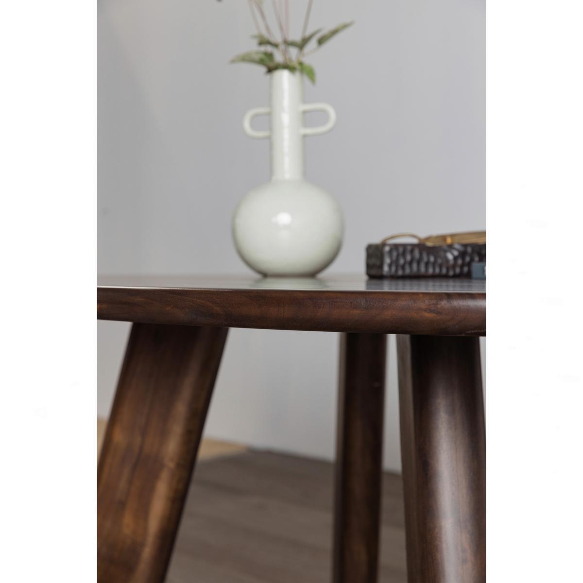 Esstisch Roundly Holz - Walnussfarben, MODERN, Holz (160/110/76cm) - Livetastic