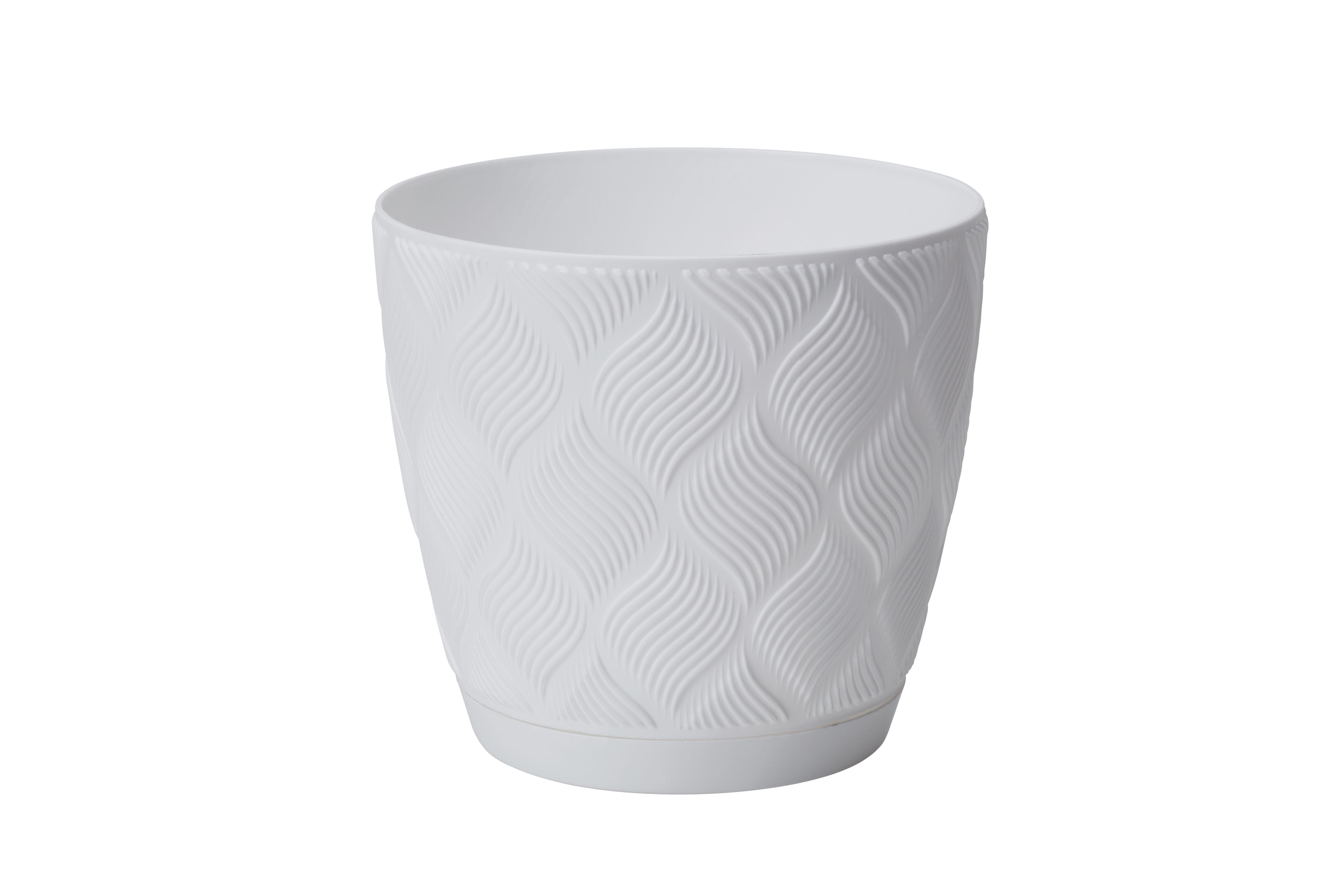 Übertopf Grow Complete 19 Weiß Ø ca. 18,2cm - Weiß, KONVENTIONELL, Kunststoff (18,2/17,2cm) - Mömax