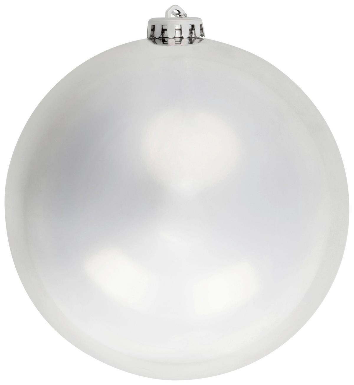 Christbaumkugel Big Silberfarben - Silberfarben, Kunststoff (15cm) - Mömax