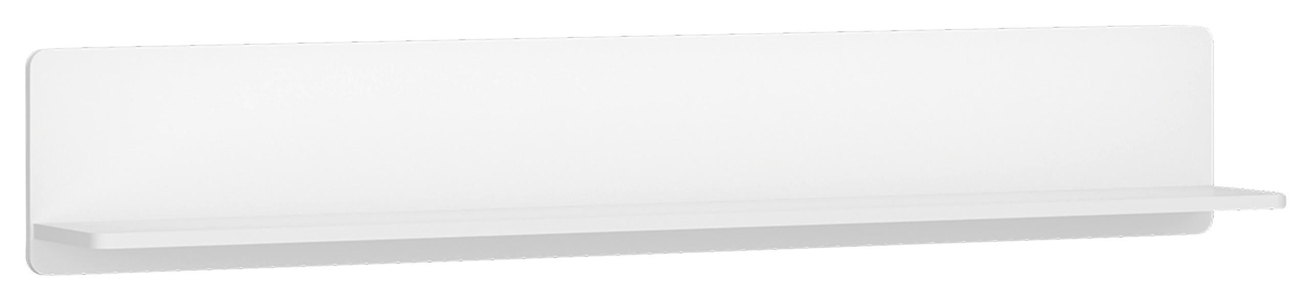 Zidna Polica Lazio - bijela, Trend, drvni materijal (140/24/21,6cm) - Modern Living