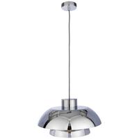 Függőlámpa Eleni - krómszínű/szürke, Modern, üveg/fém (40/120cm) - Premium Living