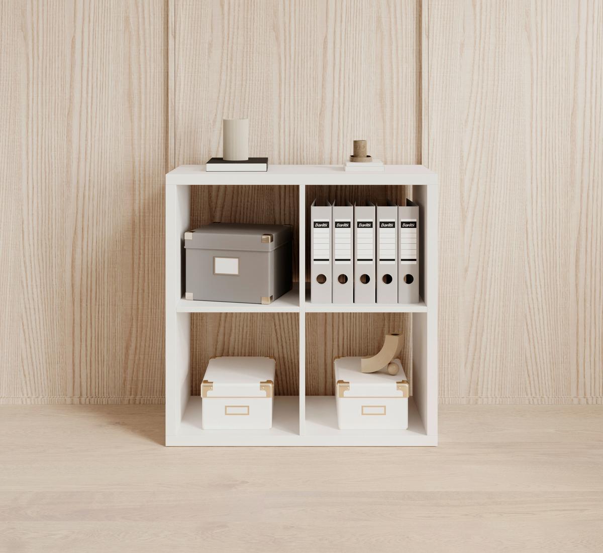 REGAŁ DZIAŁOWY STYLE - biały, Design, materiał drewnopochodny (77/77/38cm) - Carryhome