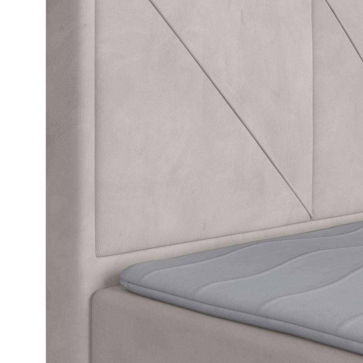 Boxspringbett Bologna ca. 180x200 cm Creme - MODERN, Holz/Kunststoff (180/200cm) - MID.YOU