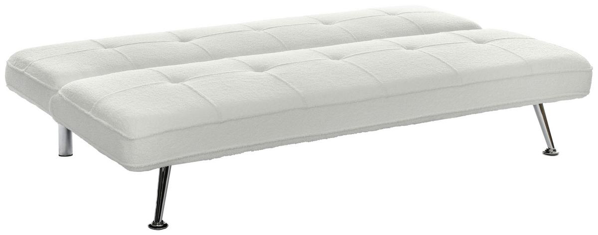 Zofa S Posteljno Funkcijo Billund, Bela - srebrne barve/bela, Basics, kovina/tekstil (179/75/90cm) - Livetastic