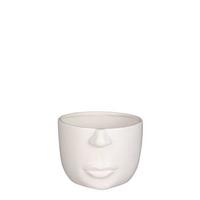 Kaspó Face - fehér, Modern, kerámia (15/12cm) - Modern Living