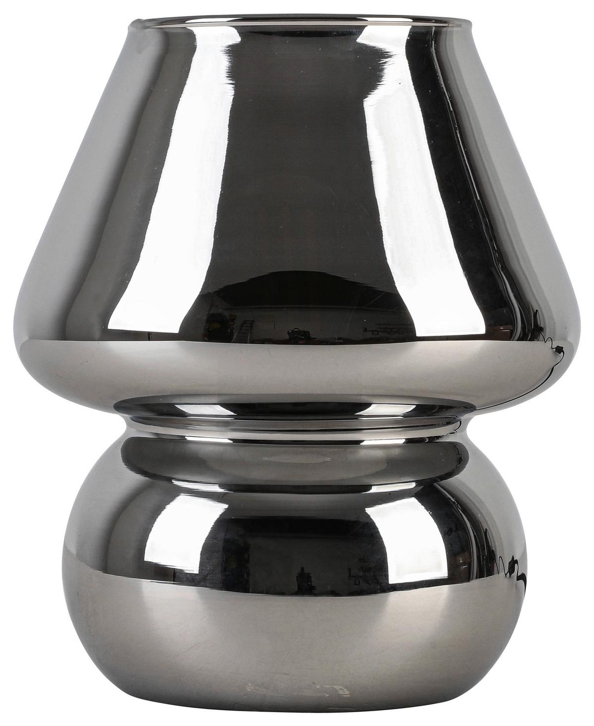 Namizna Svetilka Schöni - barve kroma/črna, Moderno, umetna masa/steklo (15/18cm) - Modern Living